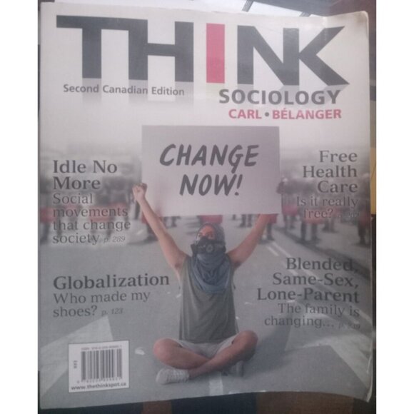 THINK Sociology by John D. Carl (2nd Canadian Ed) – Pearson – Introductory Socio - Picture 1 of 2